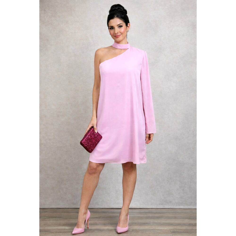 Three Eighty Two Ally One Shoulder Slit Sleeve Ch… - image 1